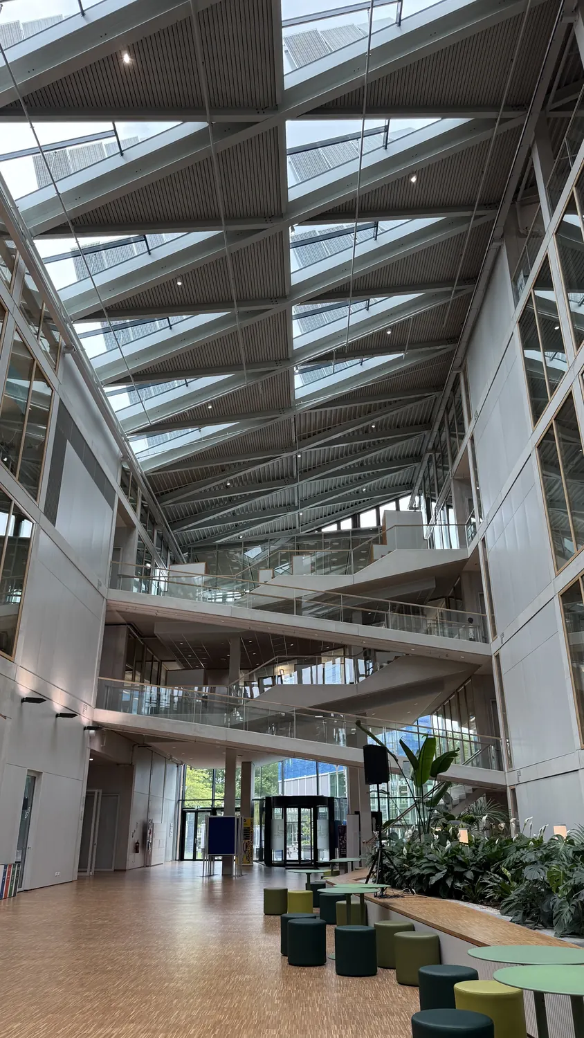 Inside the energy-efficient building on the Groningen campus