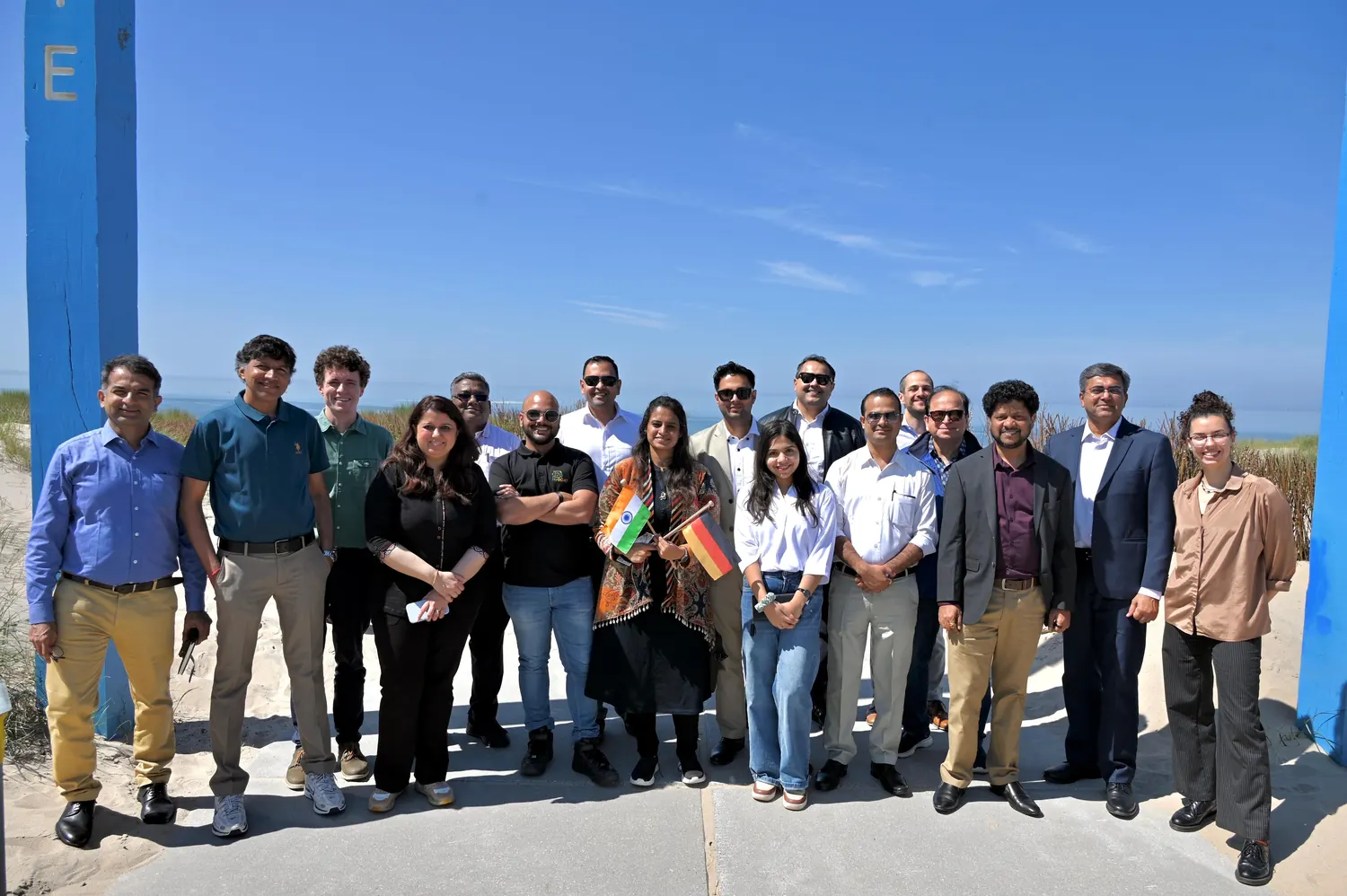 The delegation at the Rotterdam coast